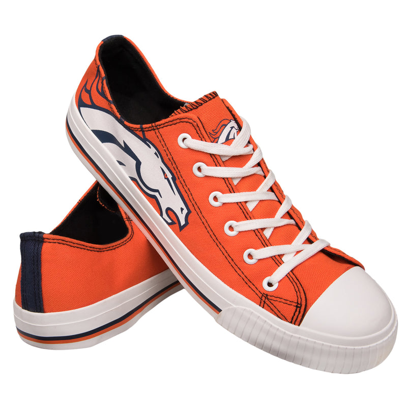 Denver Broncos NFL Mens Low Top Big Logo Canvas Shoes