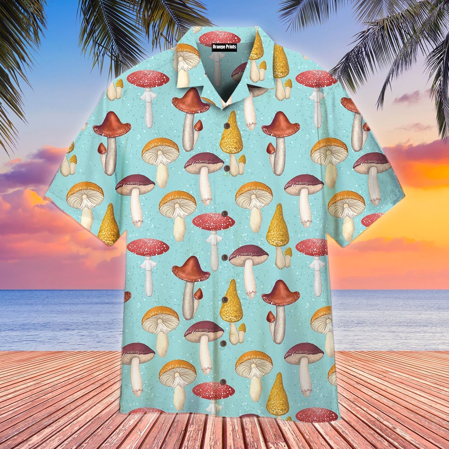 Colorful Mushroom Aloha Hawaii Shirts For Men Women Ha43000