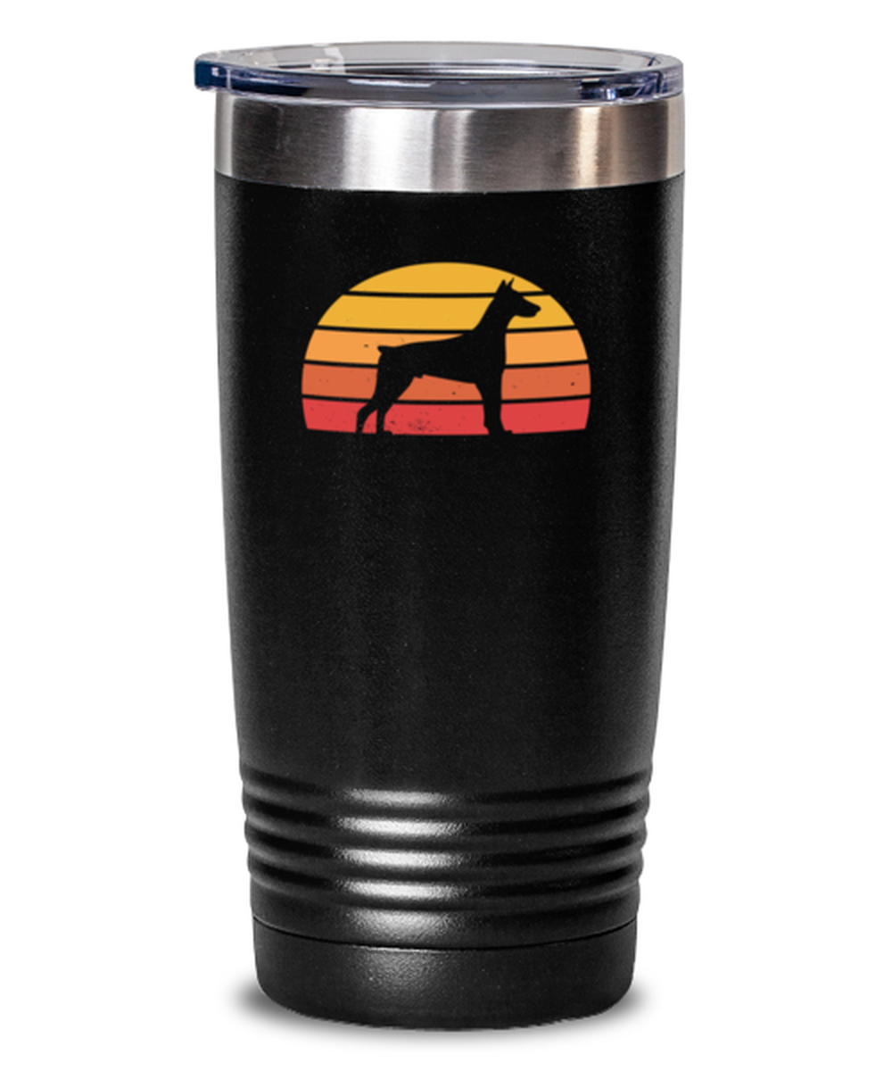 20 Oz Tumbler Stainless Steel Insulated  Funny Vintage Doberman Pinscher Dog Pet