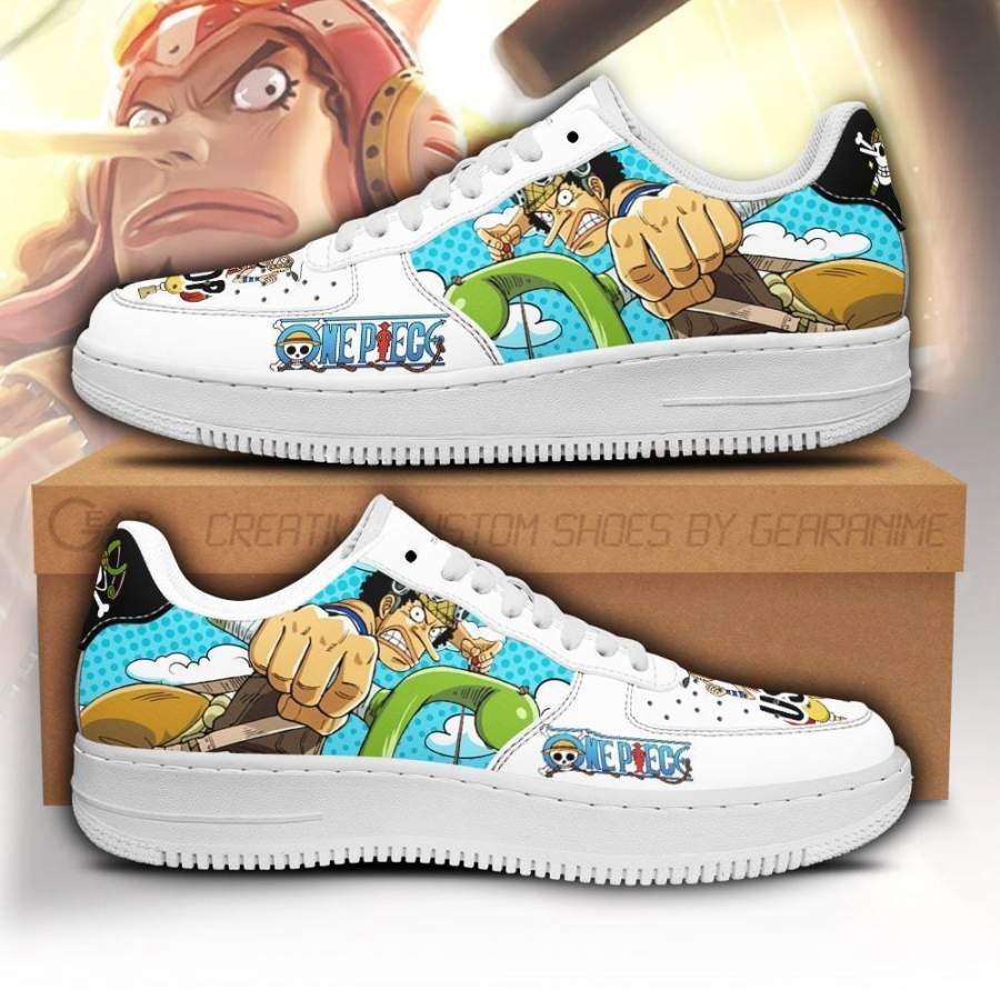 Usop Air Sneakers Custom One Piece Anime Shoes Fan PT04