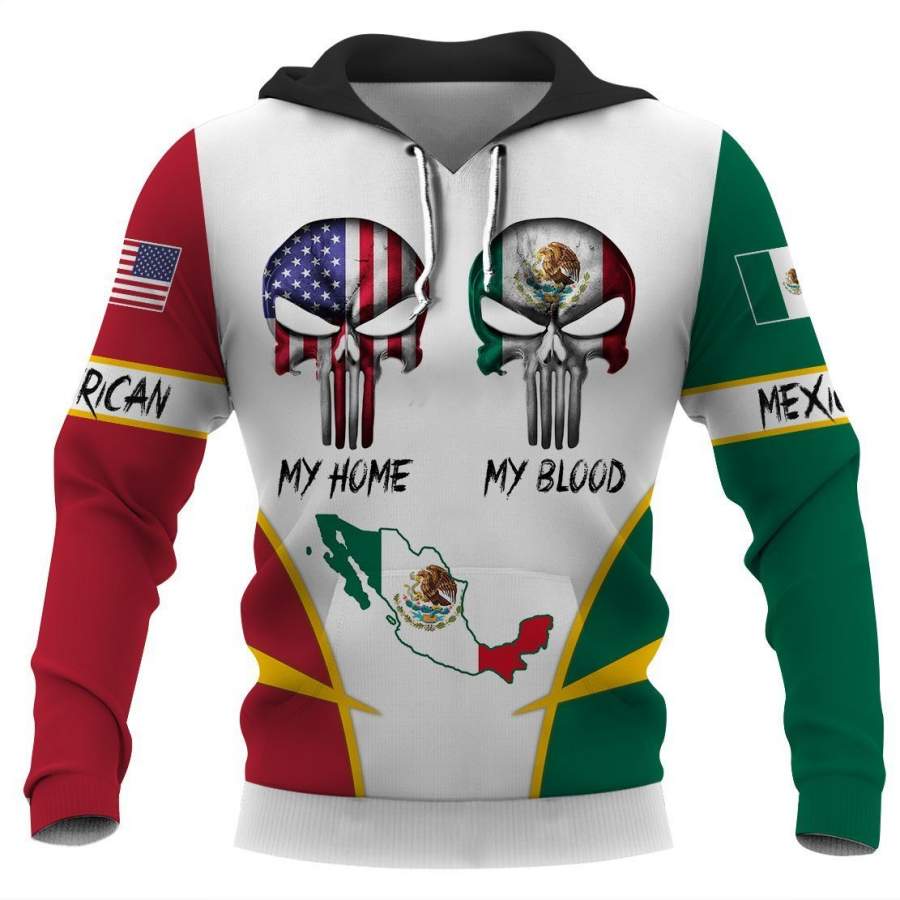 American my home mexican my blood hoodie 3D Full Printing