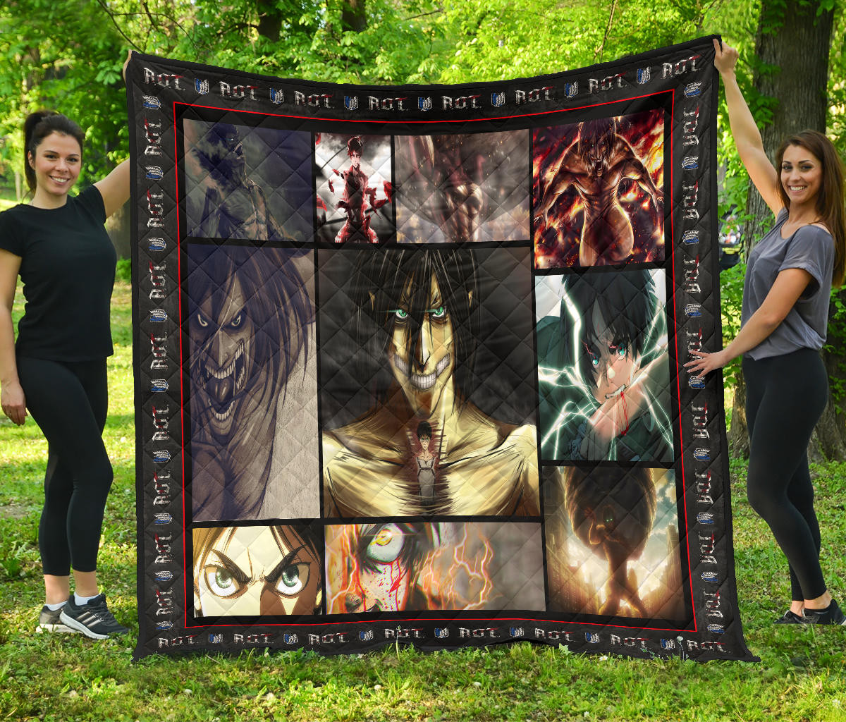 Eren Yeager Attack On Titan Premium Quilt Blanket Anime Home Decor Custom For Fans Na031804