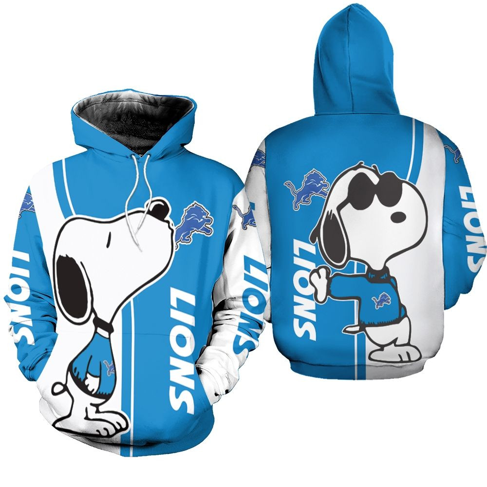Detroit Lions Snoopy Lover 3D Printed Hoodie