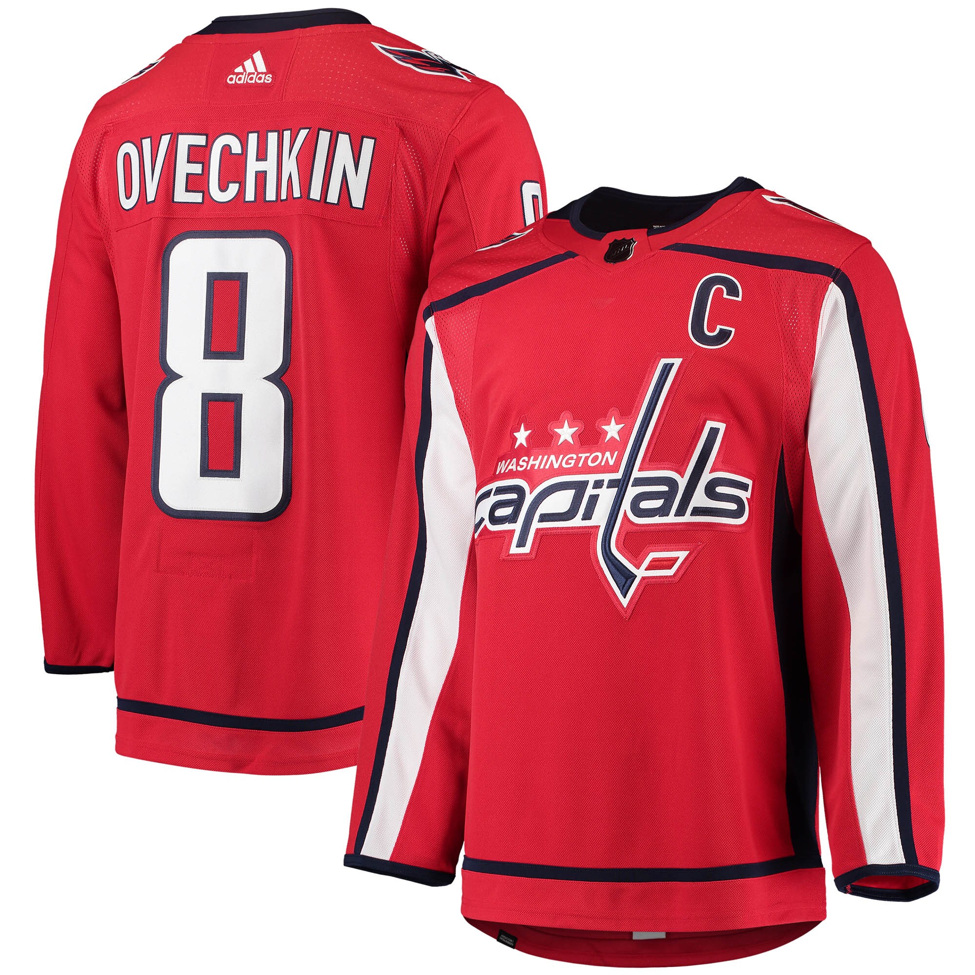 Men's Washington Capitals Alexander Ovechkin adidas Red Home Primegreen Authentic Pro Player Jersey