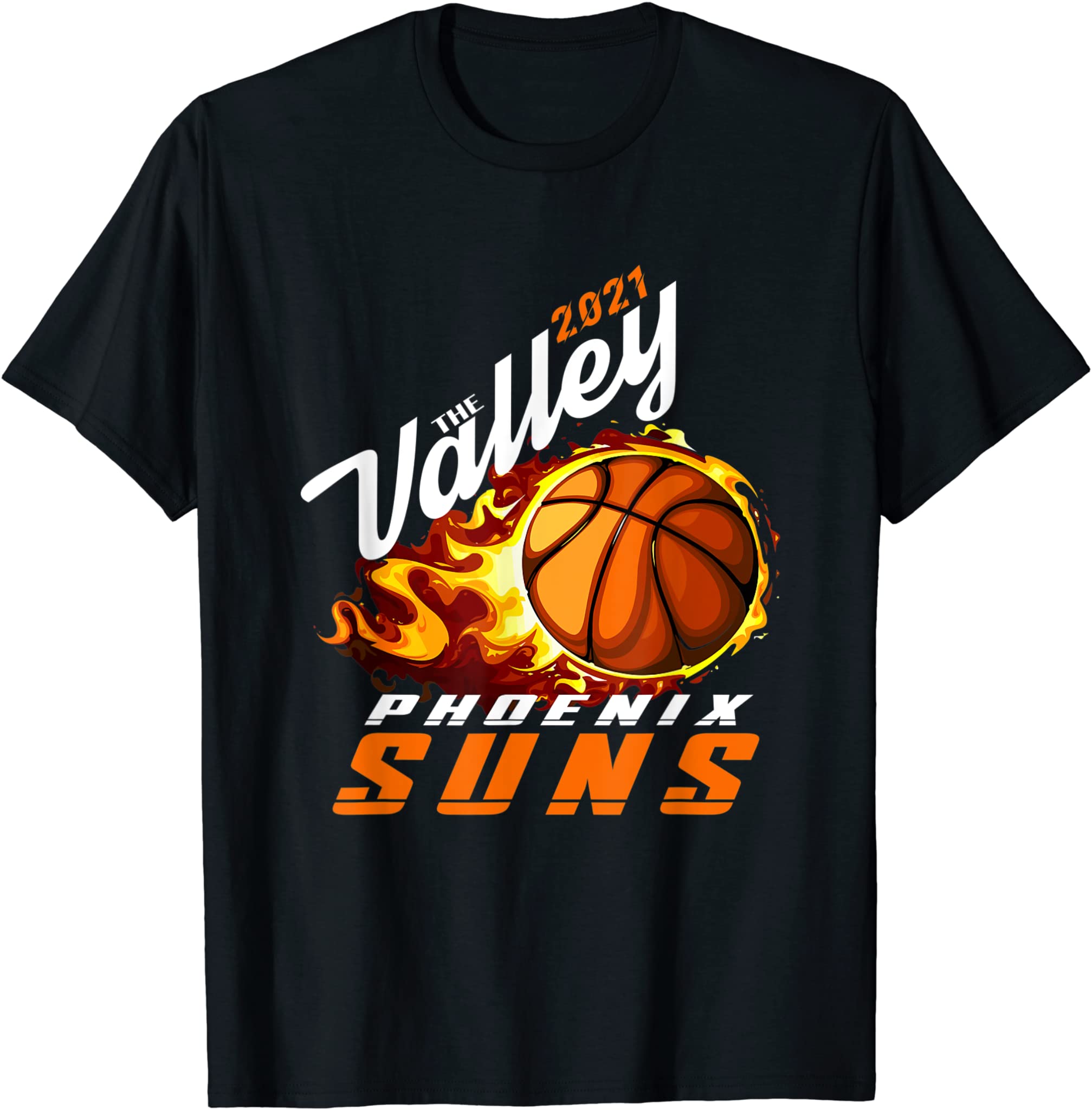 Rally In The Valley Phoenix Flaming Basketball Gift2021 T-Shirt