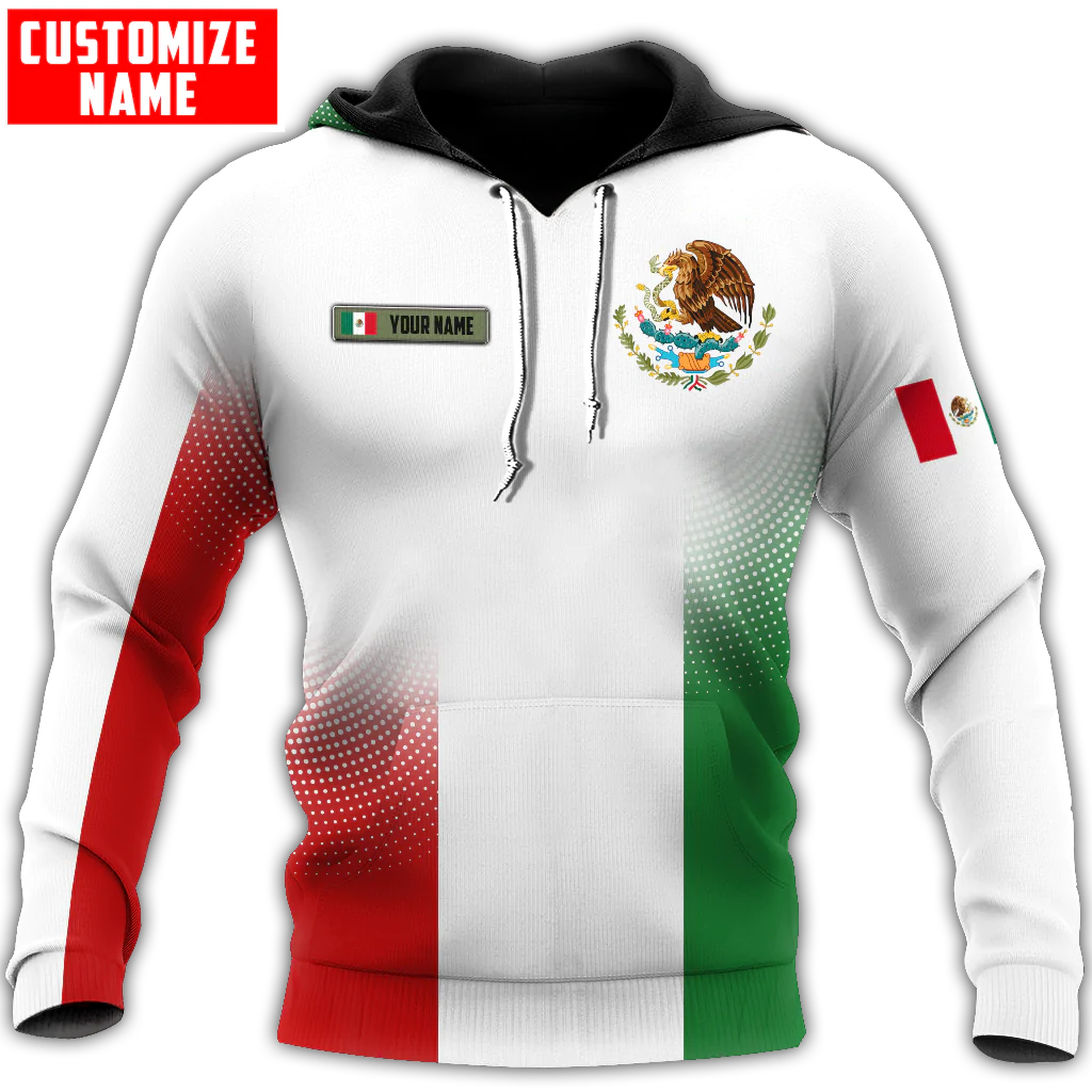 Personalized Name Mexico All Over Printed Unisex Hoodie, Mexico Men’S Hoodie, Mexican Women Hoodie