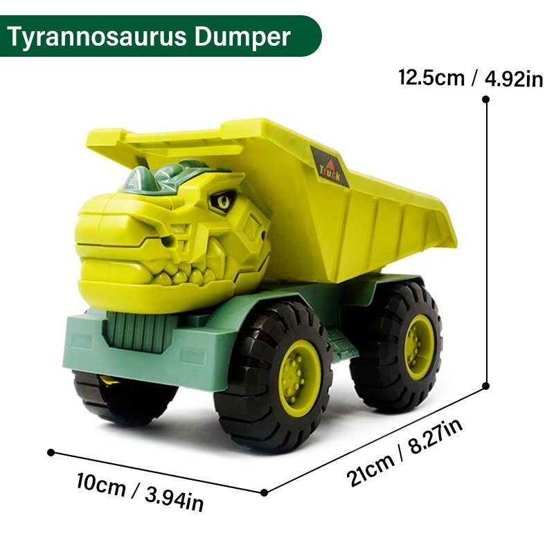 Children Dinosaur Transport Car Toy Cars Carrier Truck Toy Pull Back Engineering Vehicle with Dinosaur Gift for Kids Boy Gift alx