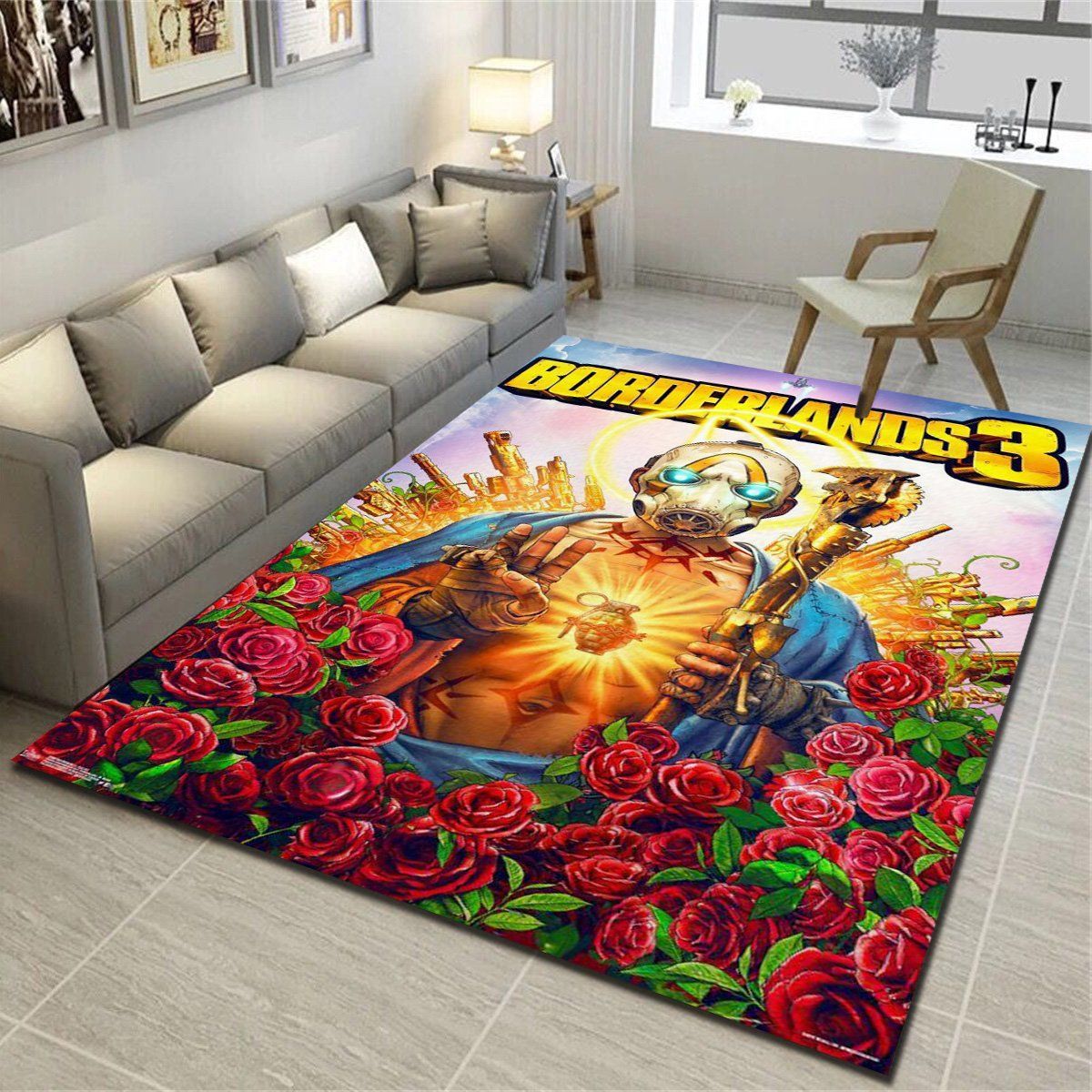 Borderlands 3 Key Art Rugs, Living Room Bedroom Carpet