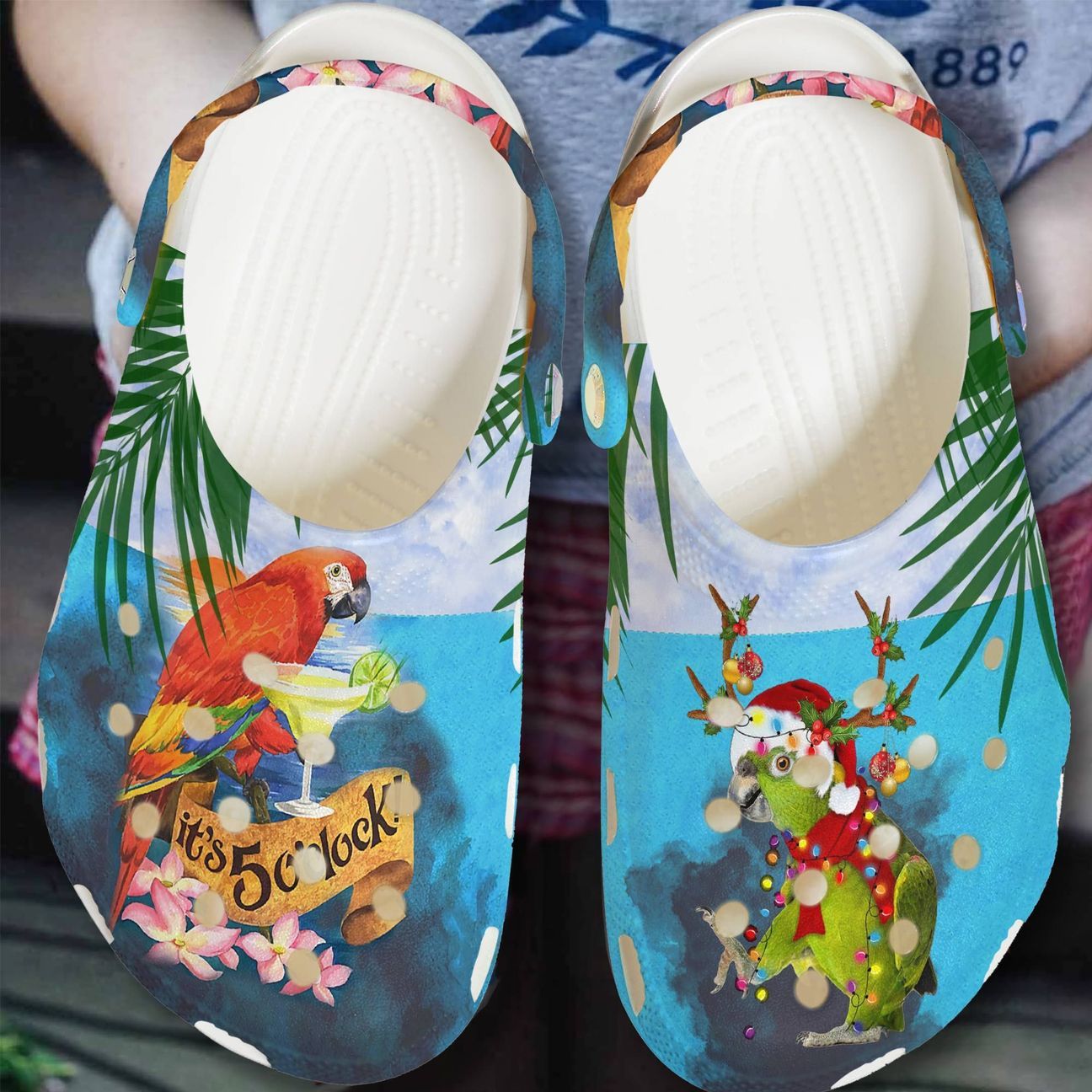 Parrot Personalized Clog, Custom Name, Text, Color, Number Fashion Style For Women, Men, Kid, Print 3D Happy Parrot