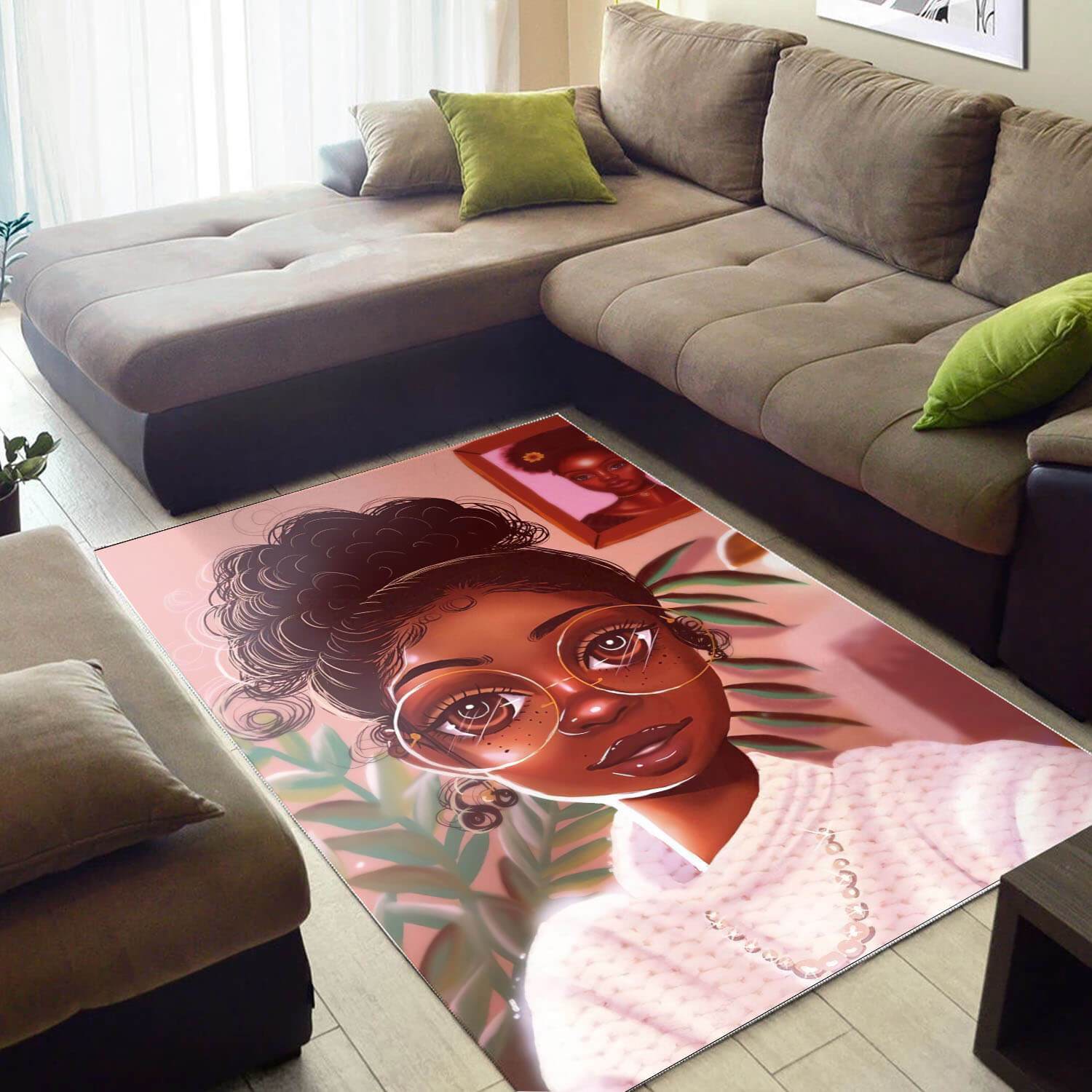 Afrocentric Area Rugs Beautiful Melanin Poppin Girl African Inspired Area Rug Afrocentric Living Room Ideas WBG06618