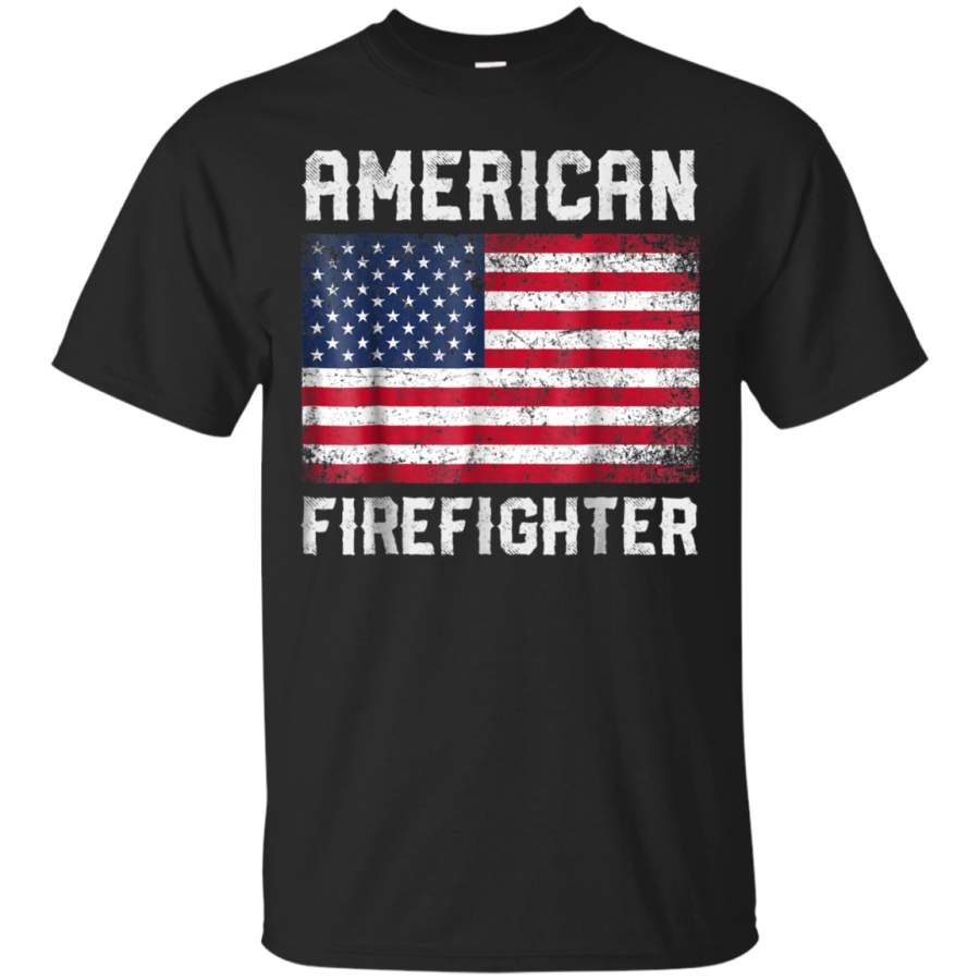 AGR American Firefighter Patriotic 4th of July USA Flag T-Shirt