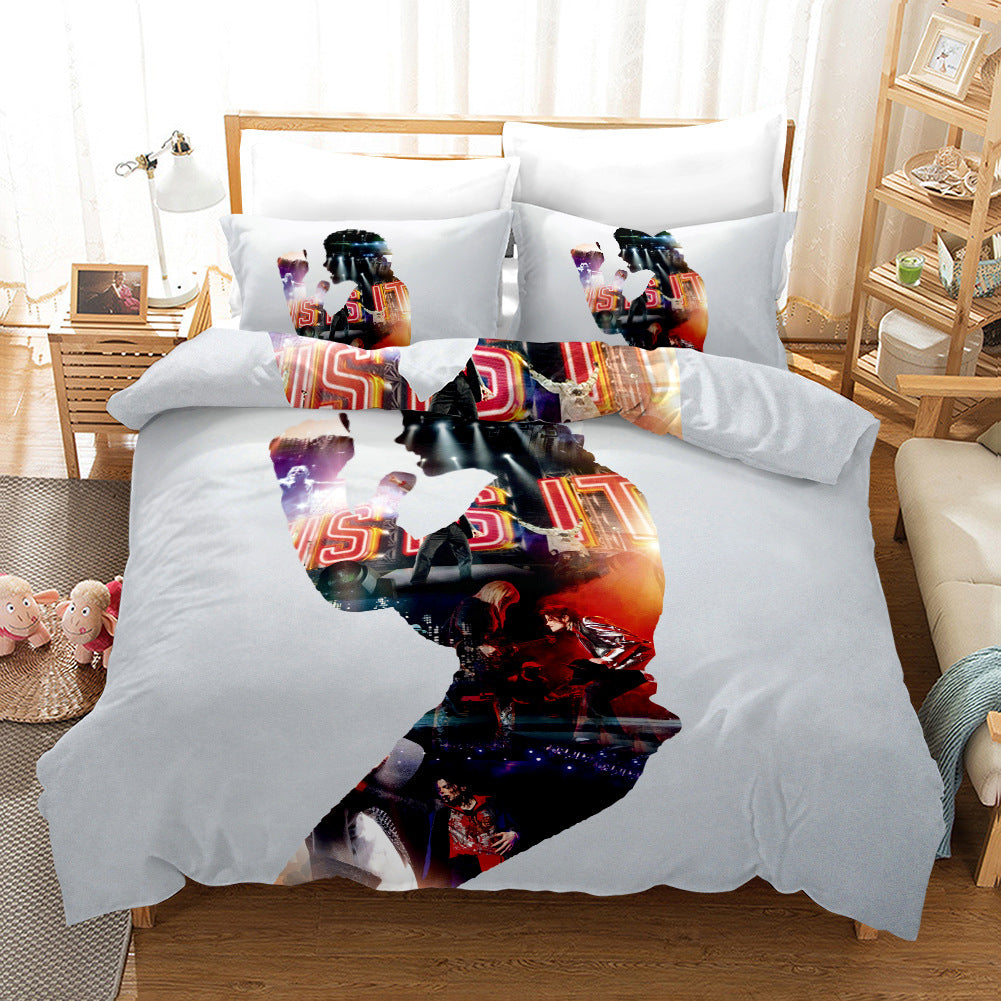 3D Michael Jackson Quilt Cover Set Bedding Set Pillowcases 116