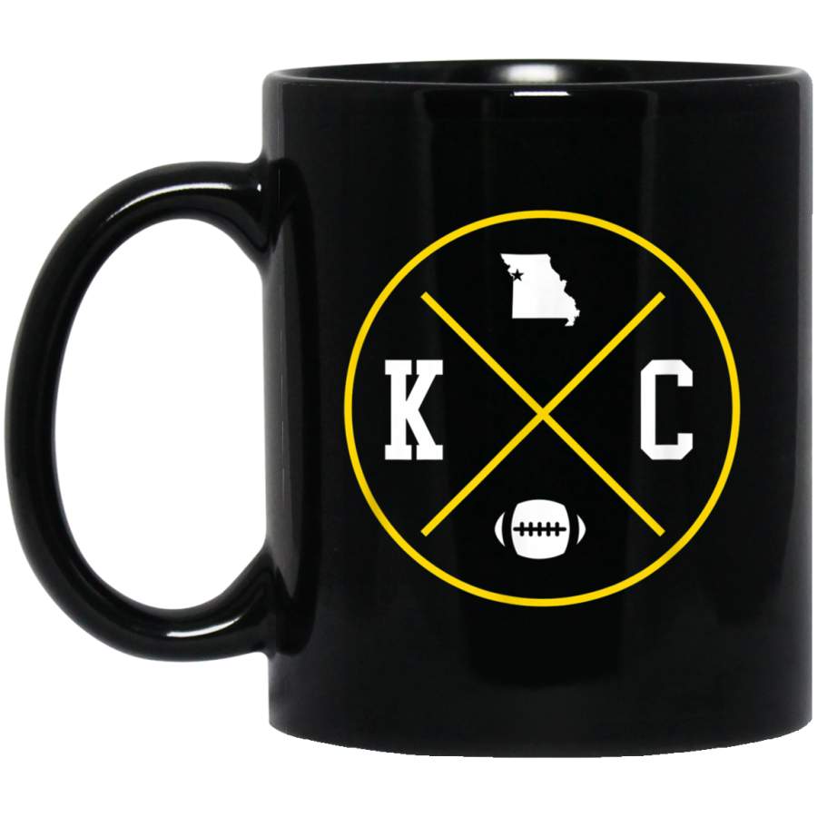 Kansas City Football Graphic Cross State Mug