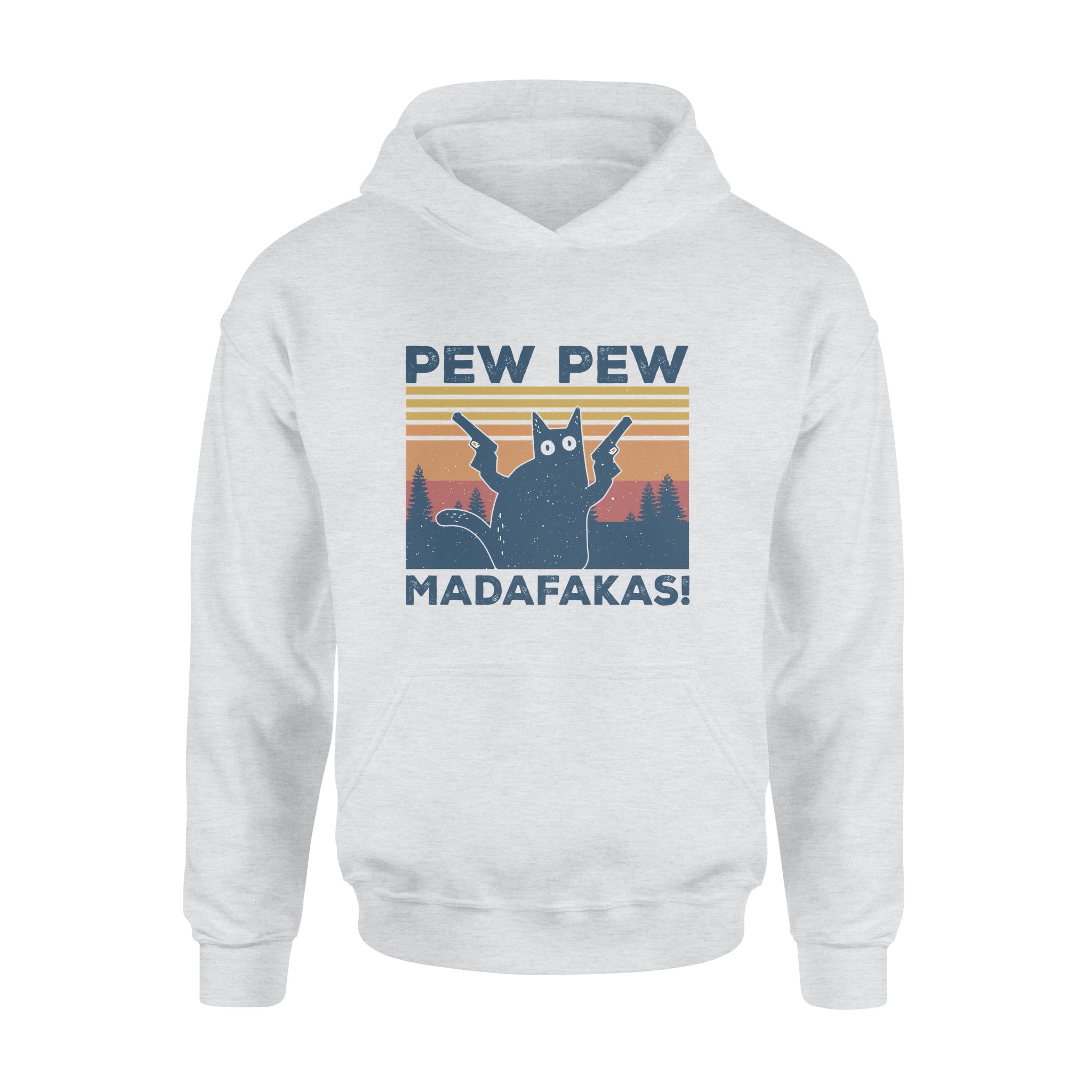 Cat Pew Pew Madafakas Vintage – Premium Hoodie