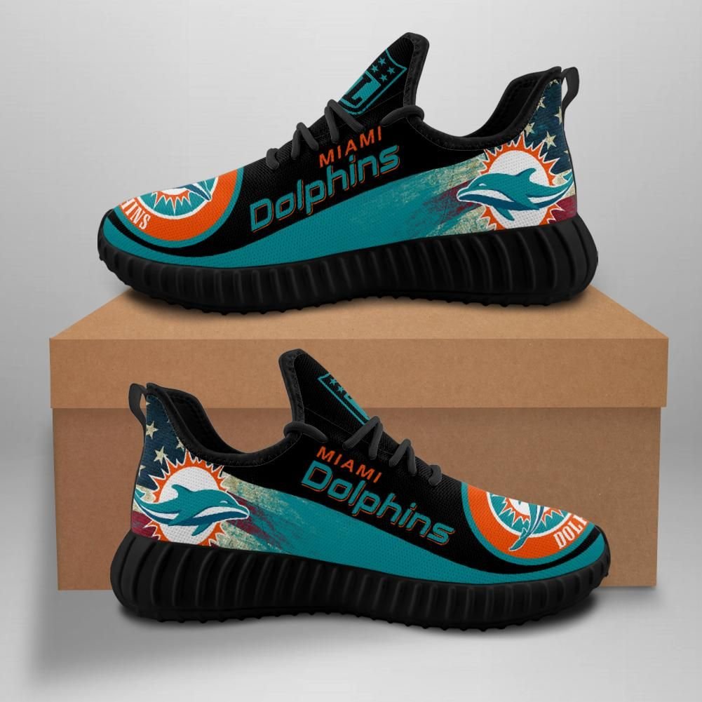 Miami Dolphins Sneakers Big Logo Yeezy Shoessport – Yeezy Shoes