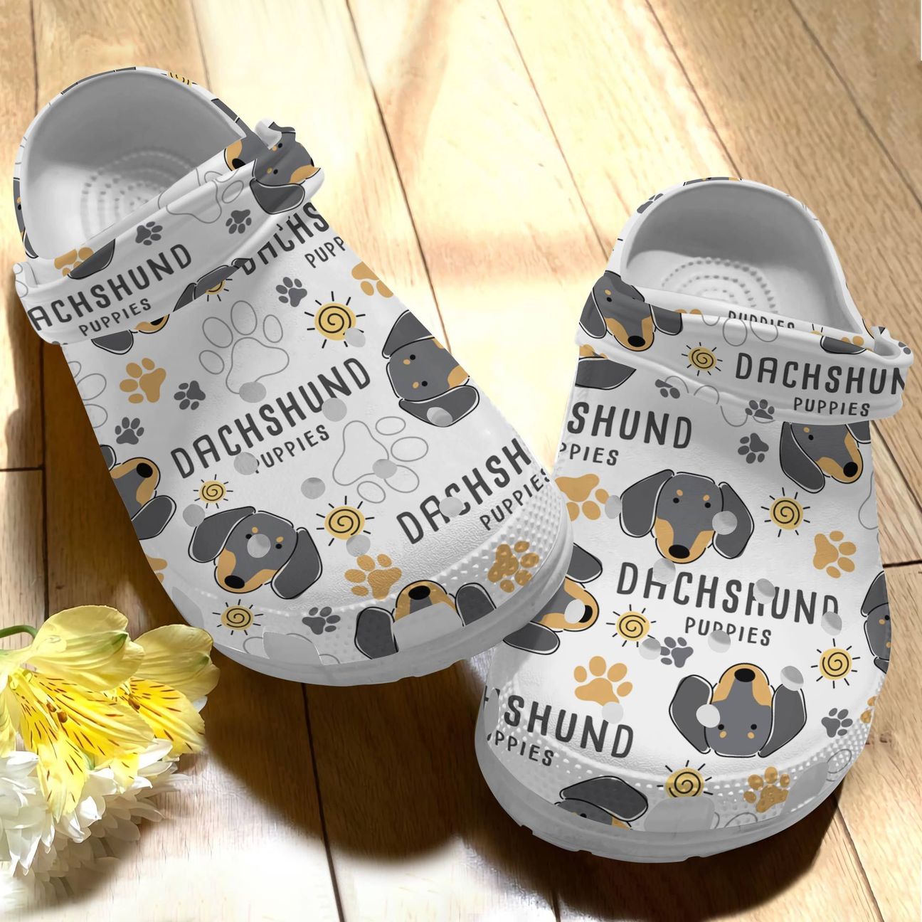 Dog Personalize Clog, Custom Name, Text, Fashion Style For Women, Men, Kid, Print 3D Dachshund V5