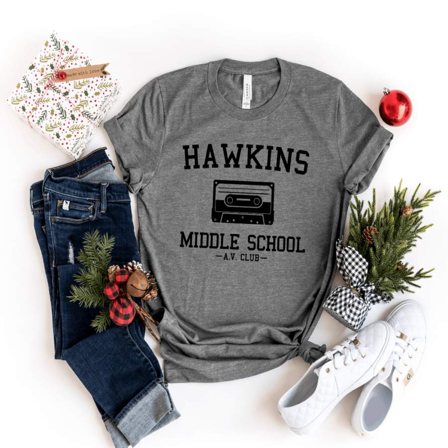 Hawkins Middle School Stranger Things Shirt , Hawkins Shirt , The Upside Down T-Shirt