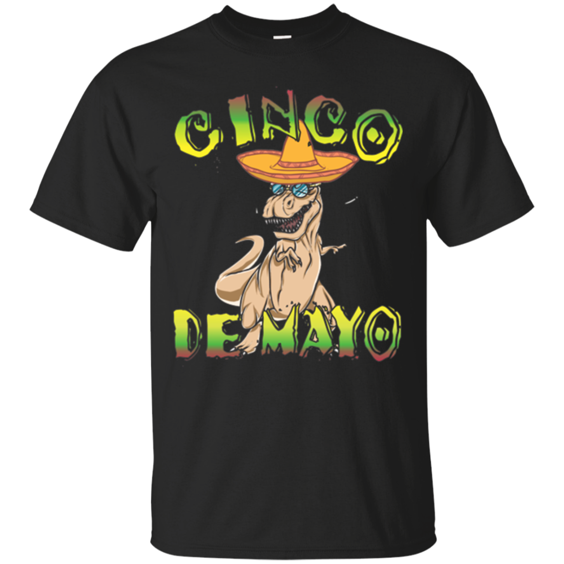 Cinco De Mayo Party Dabbing T-Rex Women Men Kid Shirt