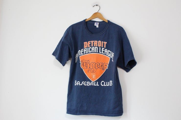 Vintage Blue Detroit Tigers Baseball Club Shirt