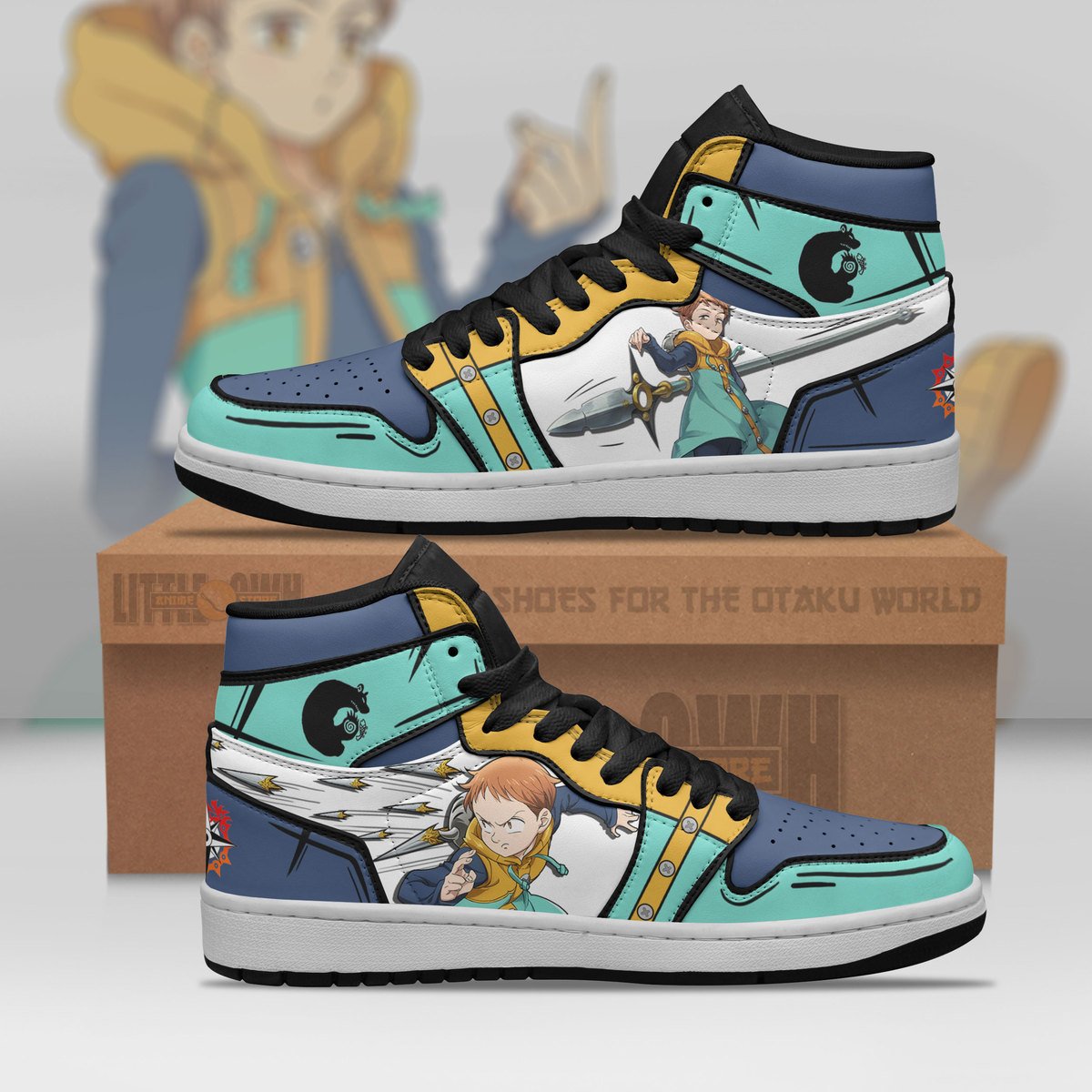 King Jd Sneakers Custom The Seven Deadly Sins Anime Shoes