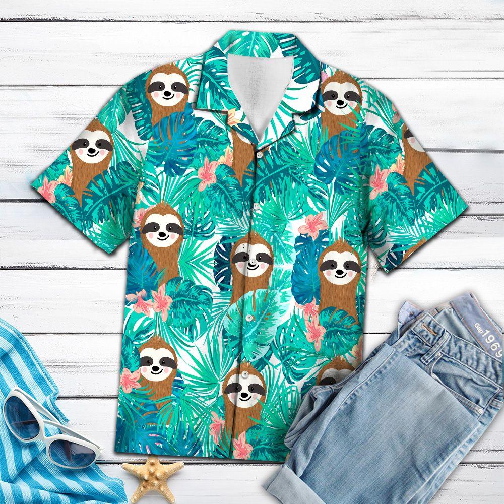 Sloth Tropical Hawaiian Shirt Ha16504