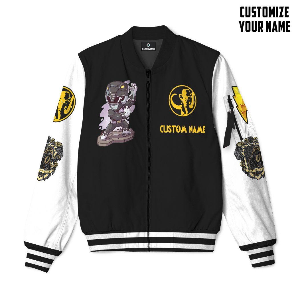 Casespring 3D Mighty Morphin Power Ranger Black Custom Name Bomber