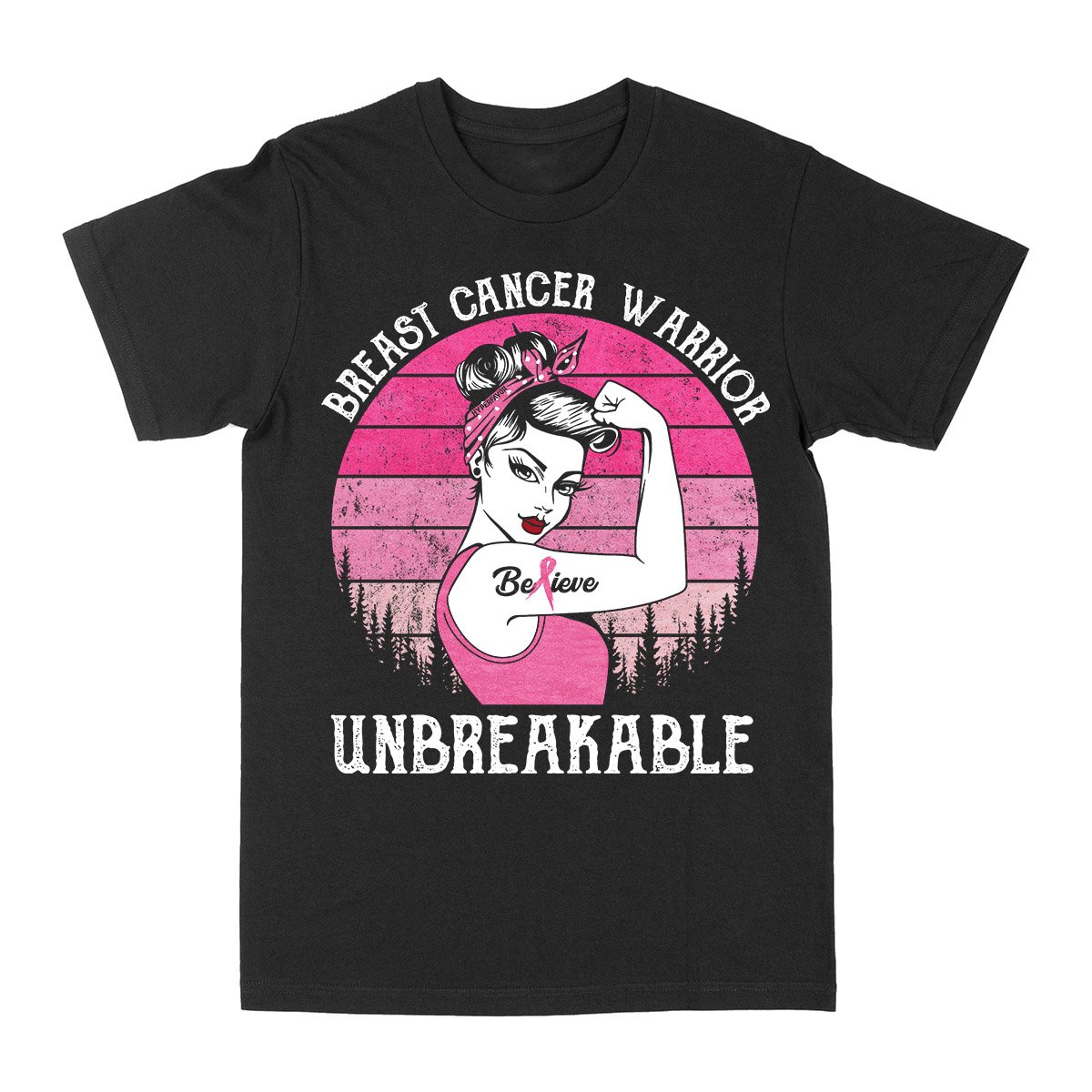 Breast Cancer Awareness Warrior Unbreakable Retro 01 Ez01 Classic T-Shirt