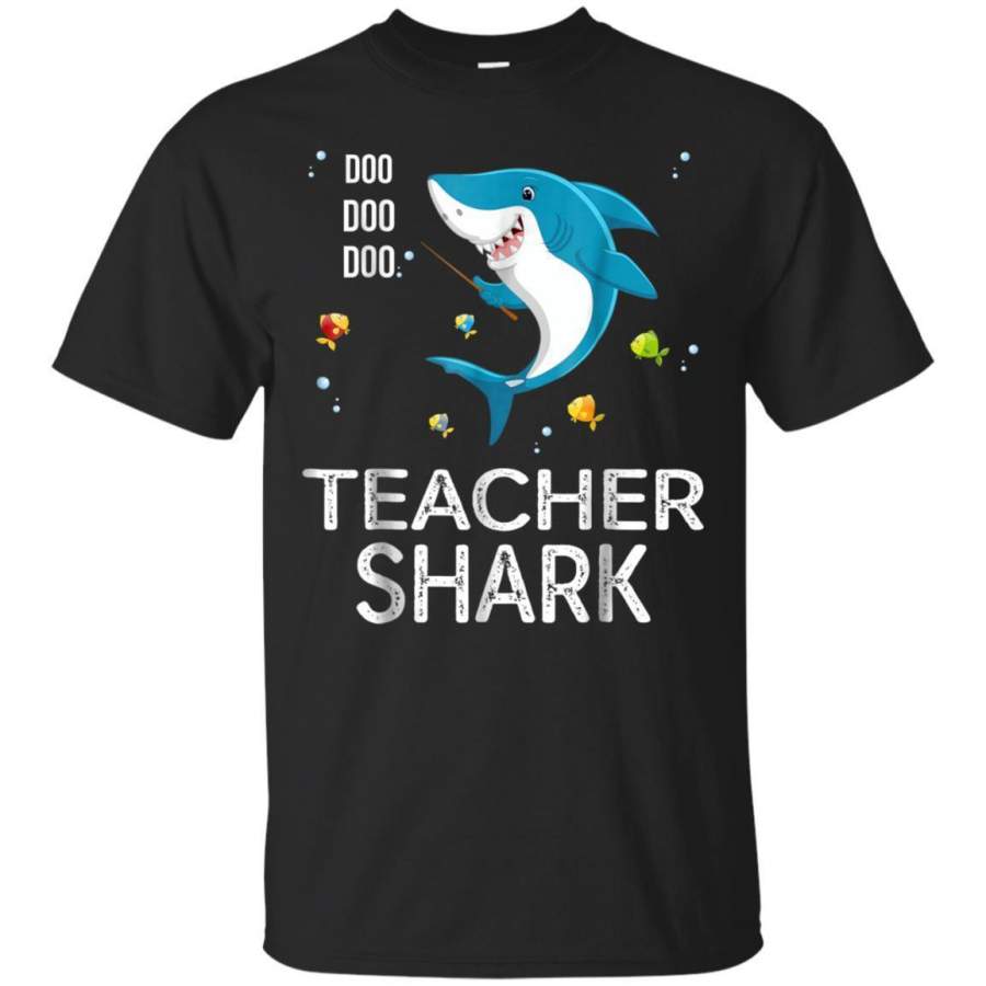 AGR Funny Teacher Shark Doo Doo Doo T Shirt Gift Jaq T-shirt