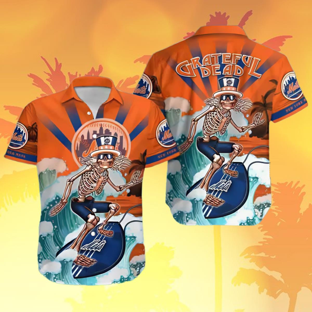 Mets Hawaiian Shirt Day 2024 Grateful Dead