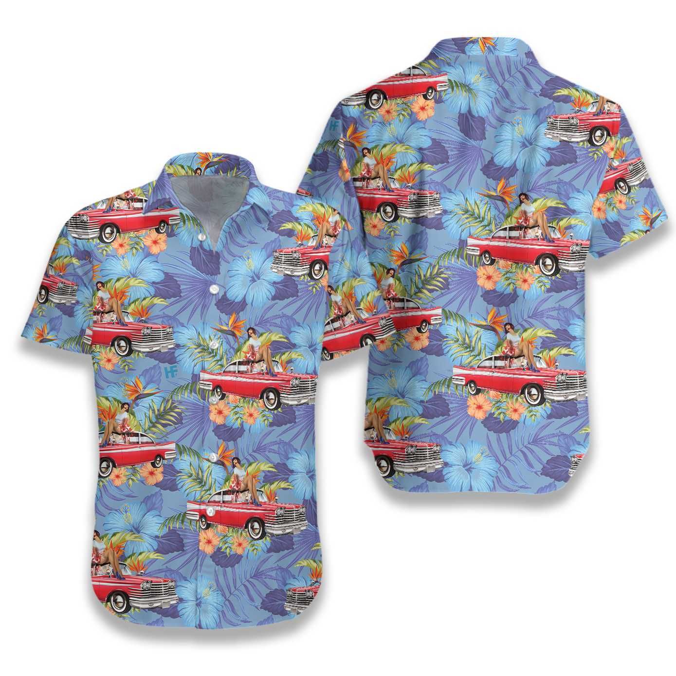 Retro Vintage Girl Car 3010 Hawaii Shirt Ha32226