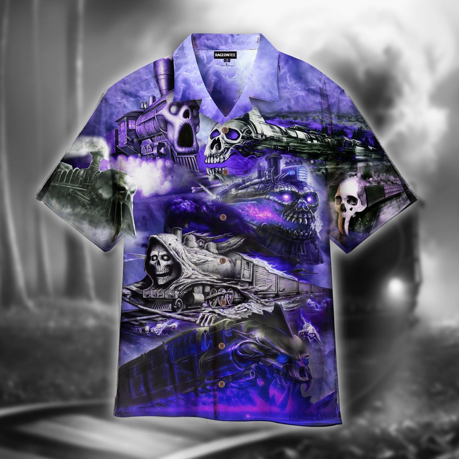 The Skull Storm Trains Hawaiian Shirt | For Men & Women | Adult | Hw4692