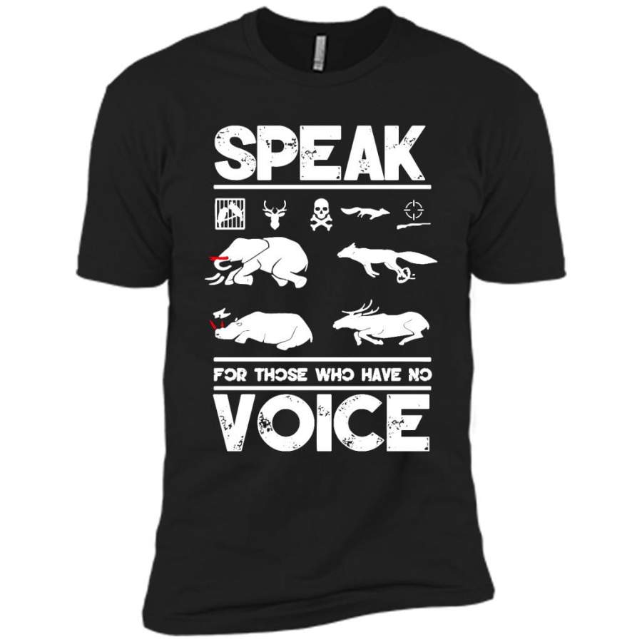 Speak For Those Who Have No Voice, Safe The Animals – Canvas Unisex USA Shirt