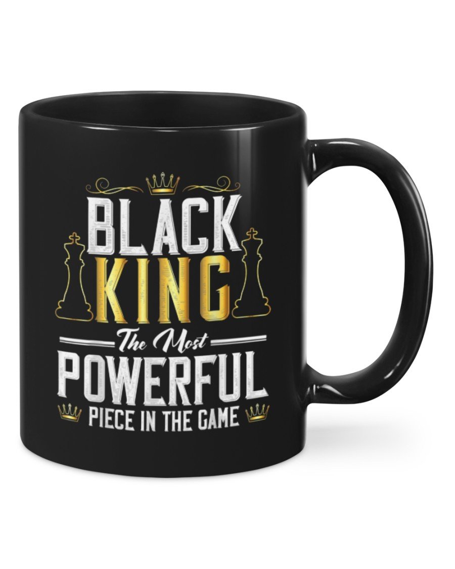 Black King The Most Powerful Mugs Gift For Dad Meaningful Father’S Day Gift, Happy Father’S Day Ideas Double Side Printed Ceramic Coffee Mug Tea Cups Latte