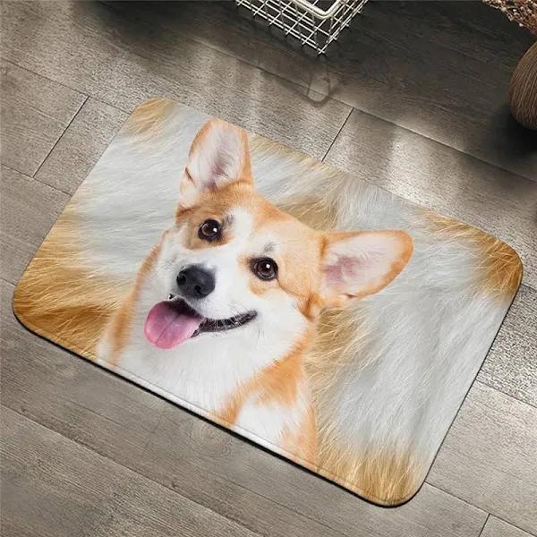 3D Fox Fur Printed Doormat Home Decor