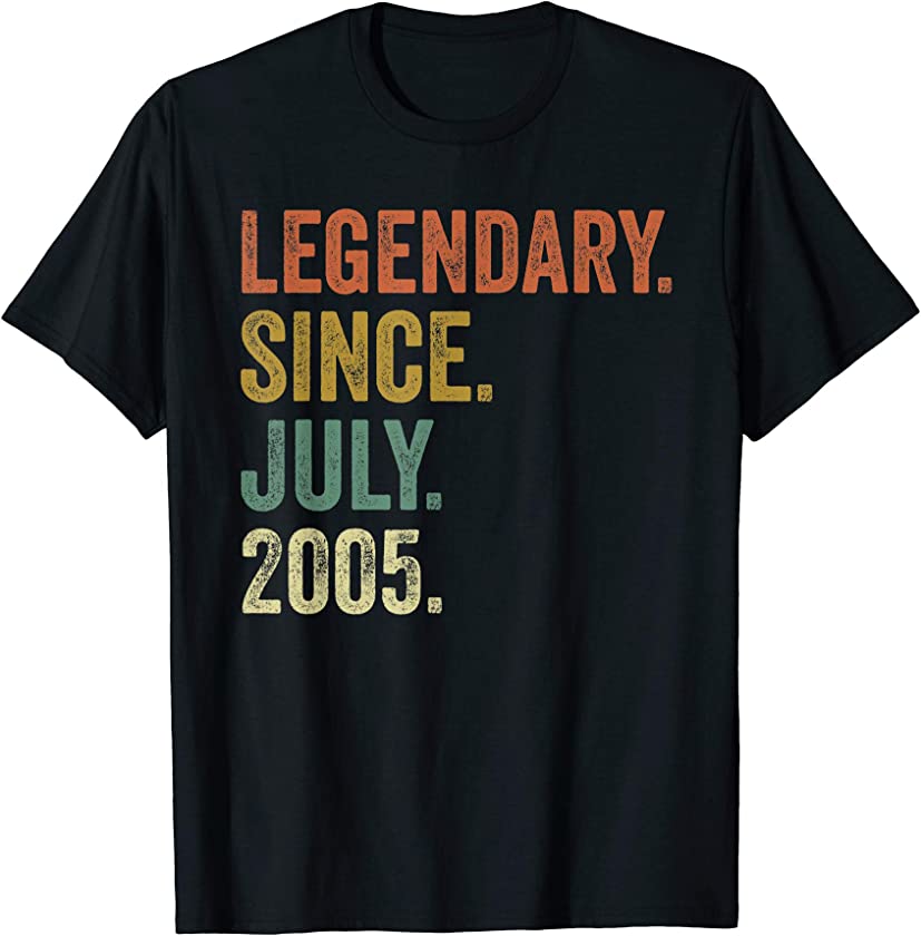 Vintage July 2005 Tshirt, 14th Birthday Boys Girls T-Shirt