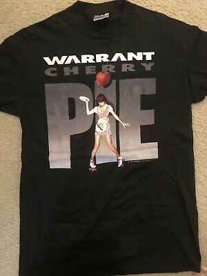 Vintage Warrant 1990-91 Ry Pie Tour T-shirt L Brand New Never Worn Original 5326