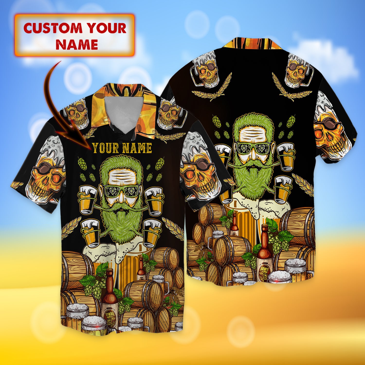 Beer 2 – Custom Hawaiian Shirt – Dp98 – Dp350