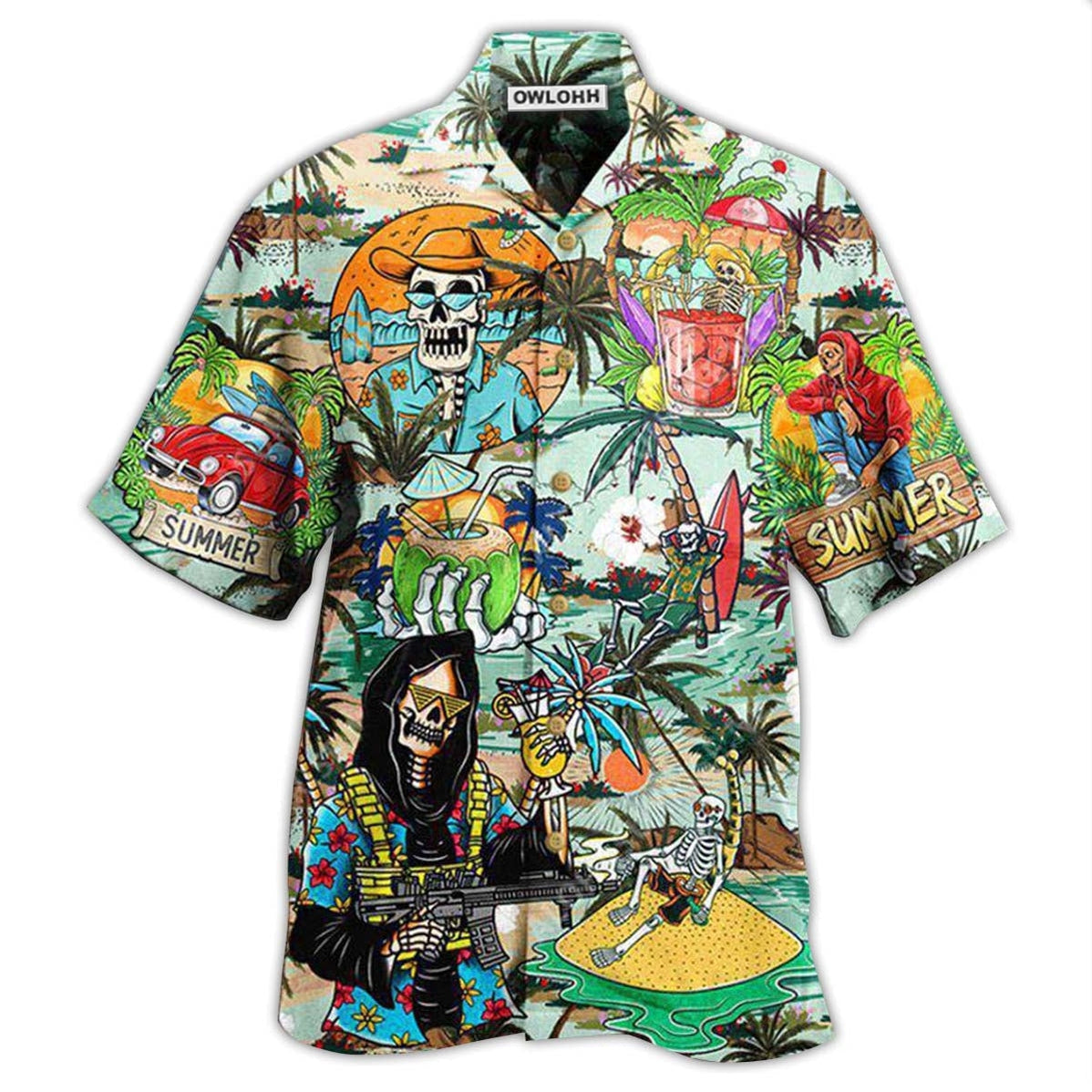 Skull Chill Out Summer Beach Hawaii Shirt Ha90836