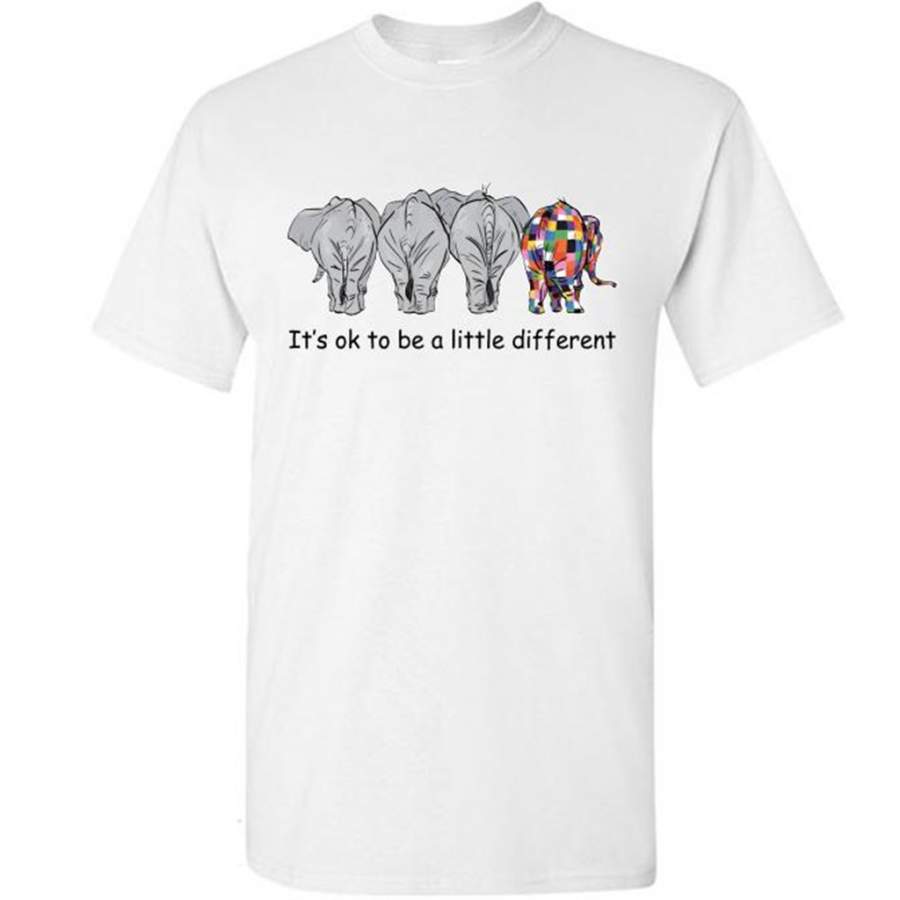 It’s Ok To Be A Little Different, Funny Elephant Design – Gildan Short Sleeve Shirt