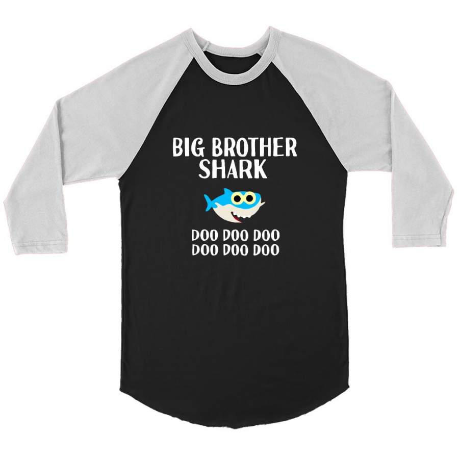 Big Brother Shark Doo Doo Doo B – Canvas 3/4 Raglan Shirt