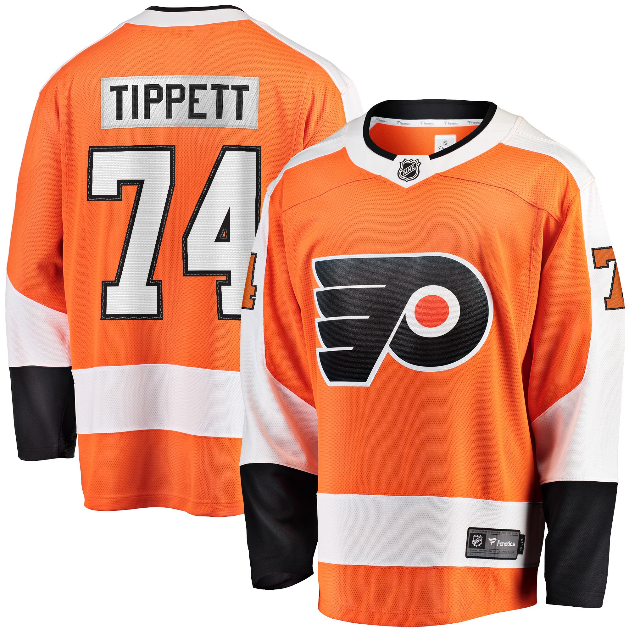 Men's Philadelphia Flyers Owen Tippett Orange Home Breakaway Player Jersey