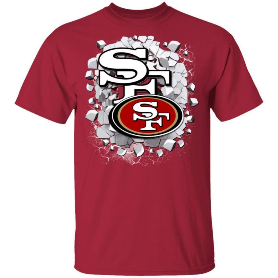 Colorful Earthquake Art San Francisco 49ers T Shirt