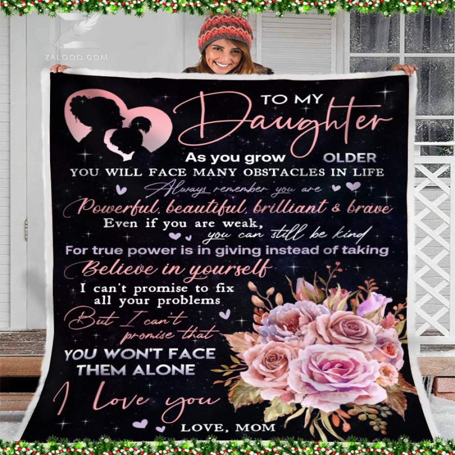 Zalooo – Blanket – Rose – To my daughter – Always remember you are