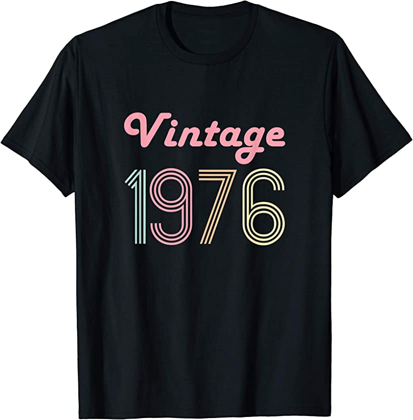 45th Birthday Gift for her 45 Year Old Women Vintage 1976 T-Shirt