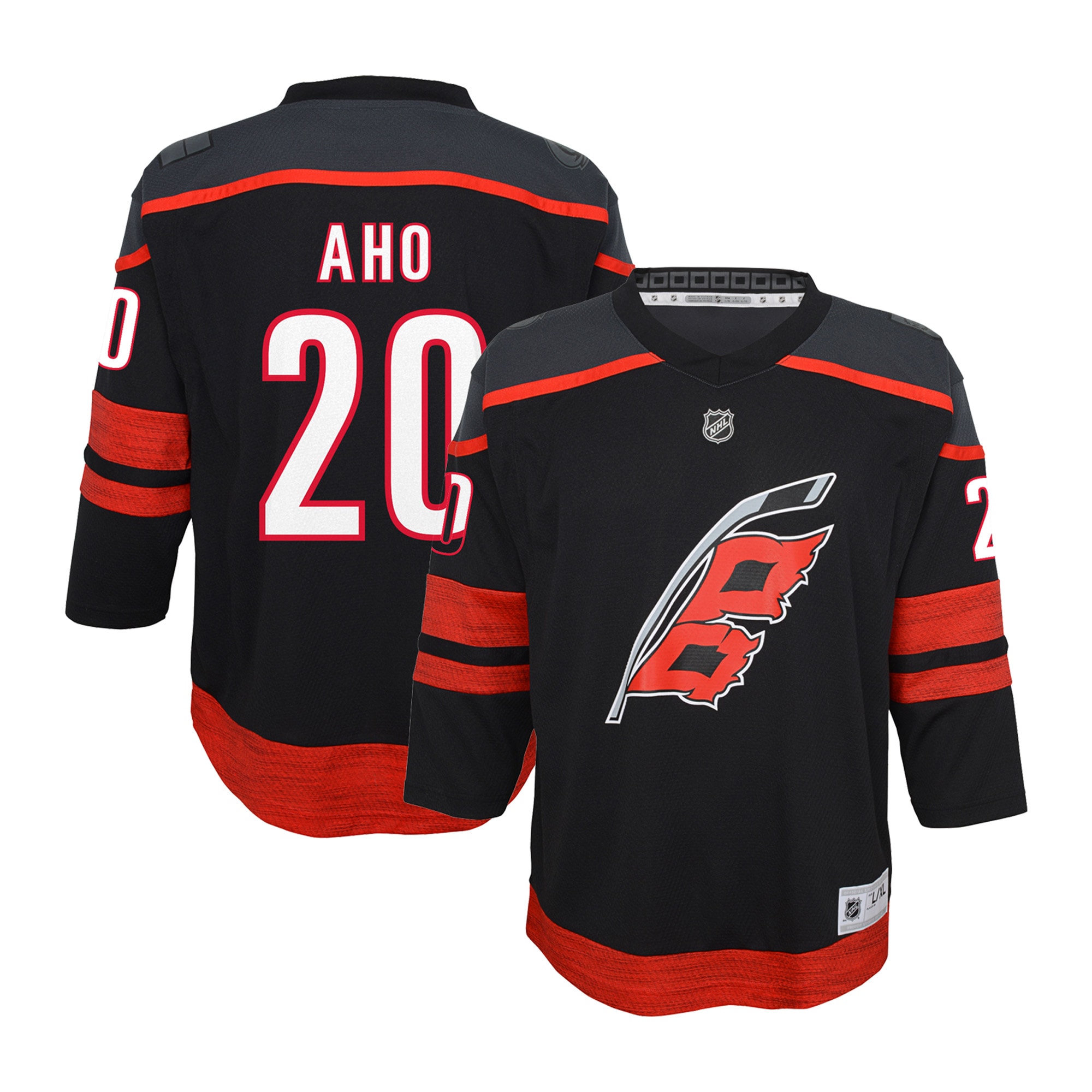 Sebastian Aho Carolina Hurricanes Youth Home Replica Player Jersey – Black