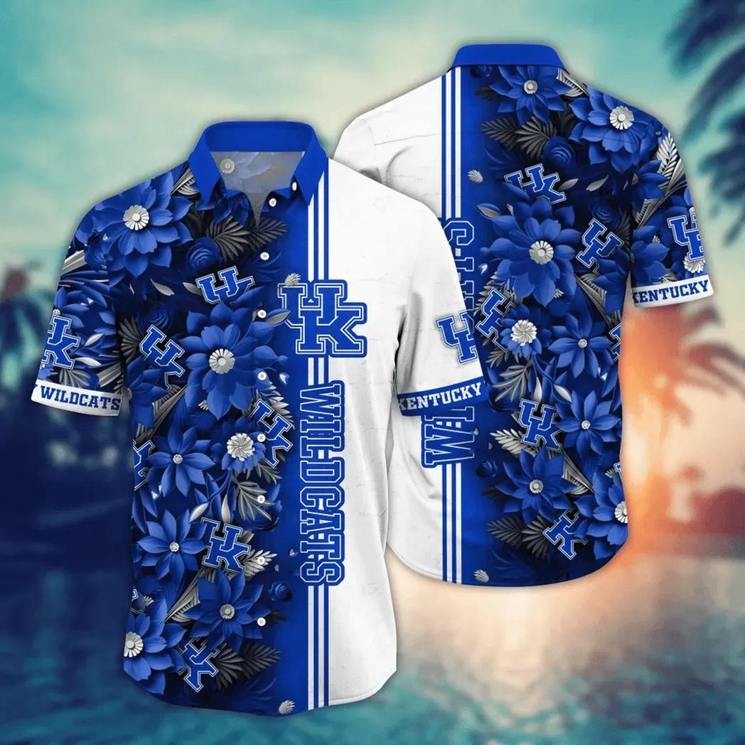 Kentucky Wildcats Ncaa Flower Aloha Hawaiian Shirt 3, Ncaa Hawaiian Shirt