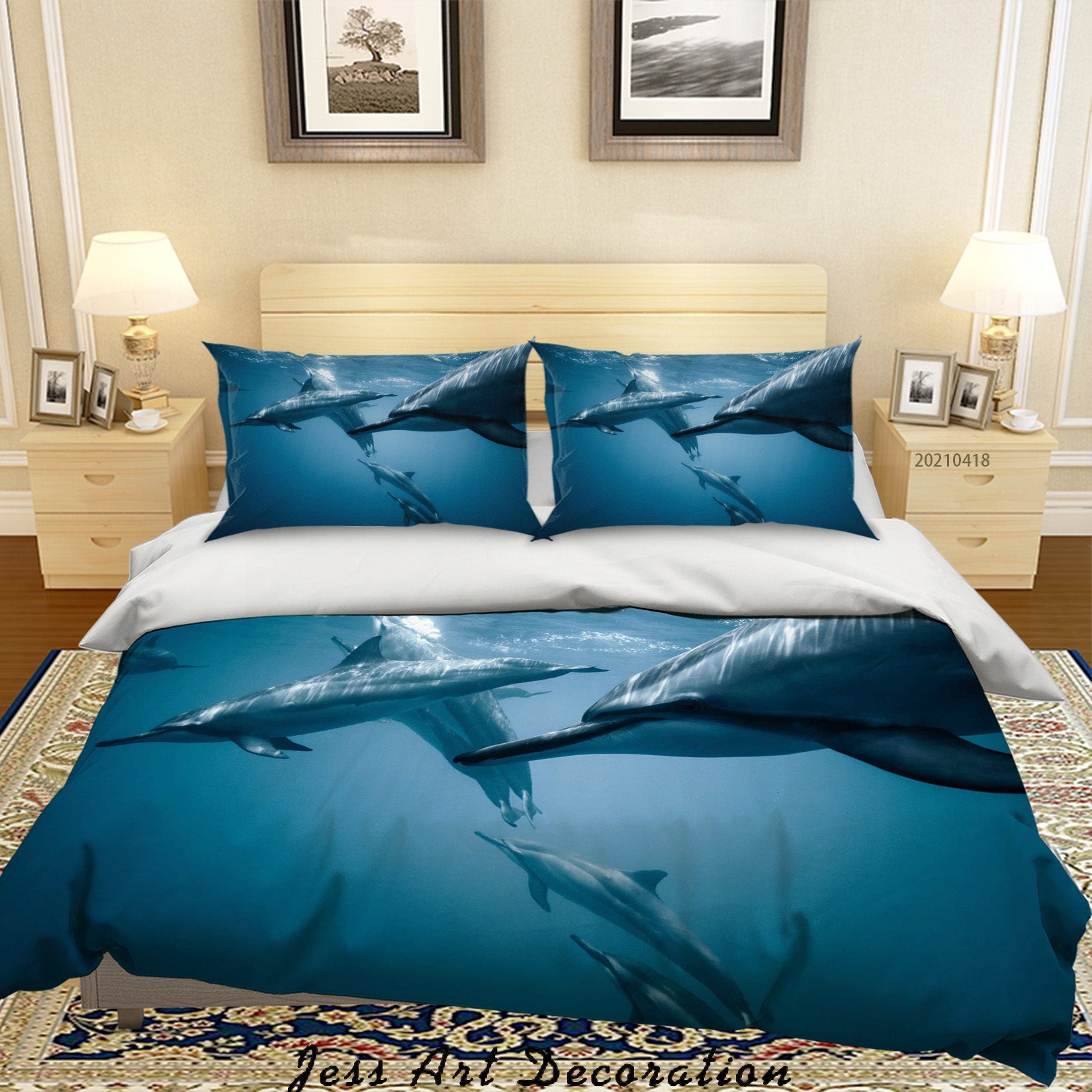 3D Sea Animal Whale Quilt Cover Set Bedding Set Duvet Cover Pillowcases 341