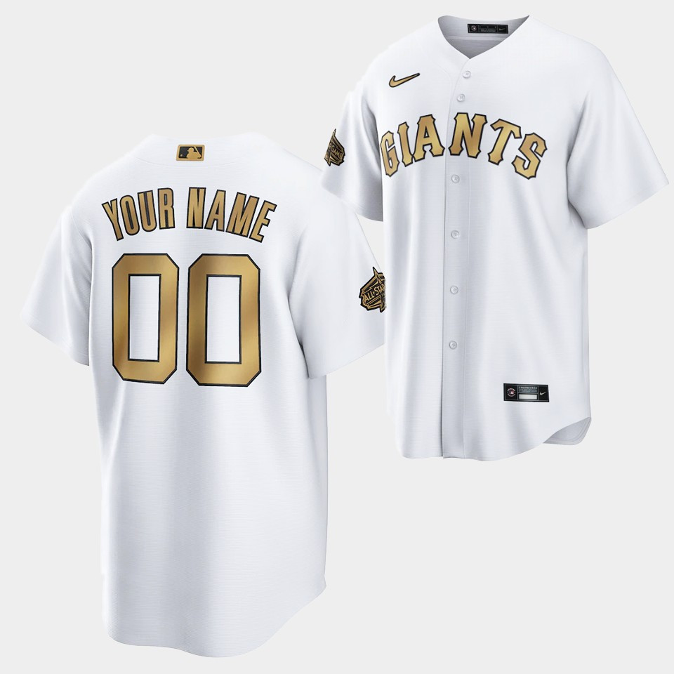 2022-23 All-Star San Francisco Giants Custom 00 White Jersey