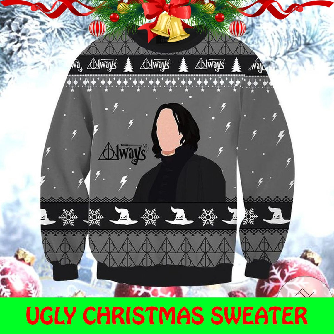 Always Snape Professor Ha.Rry Po.Tter Ugly Christmas Sweater 2021 Shirt For Women Men Couple Family Funny Cute