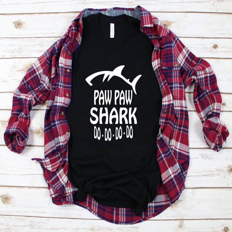 Crushtee ;Paw Paw Shark; T Shirt, Grandpa Shirt, Grandpa To Be Shirt, New Grandpa Gift, New Grandpa Shirt, Funny Grandpa Shirt, Grandpa Gift